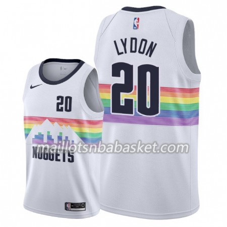 Maillot Homme Denver Nuggets Tyler Lydon 20 2018-19 Nike City Edition Blanc Swingman